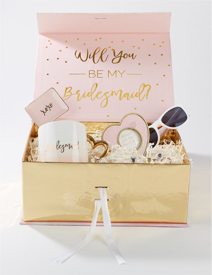 Kate Aspen Pink & Gold Will You Be My Bridesmaid Kit Gift Box NoColor Small