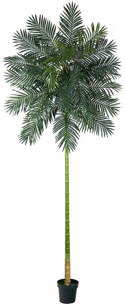 Nearly Natural 10ft Golden Cane Artificial Palm Tree Green NoSize