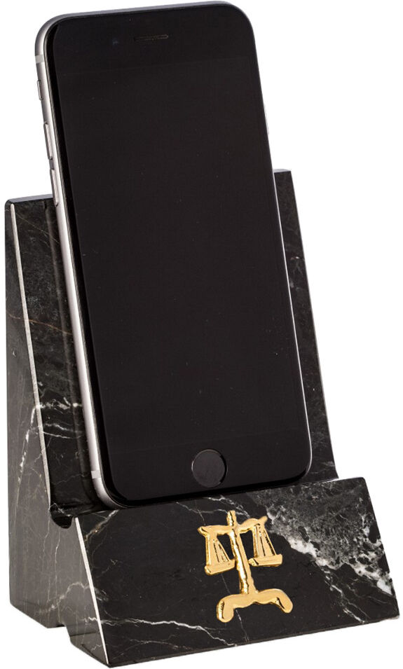 Bey-Berk Black Zebra Marble Desktop Phone/ Tablet Cradle NoColor NoSize