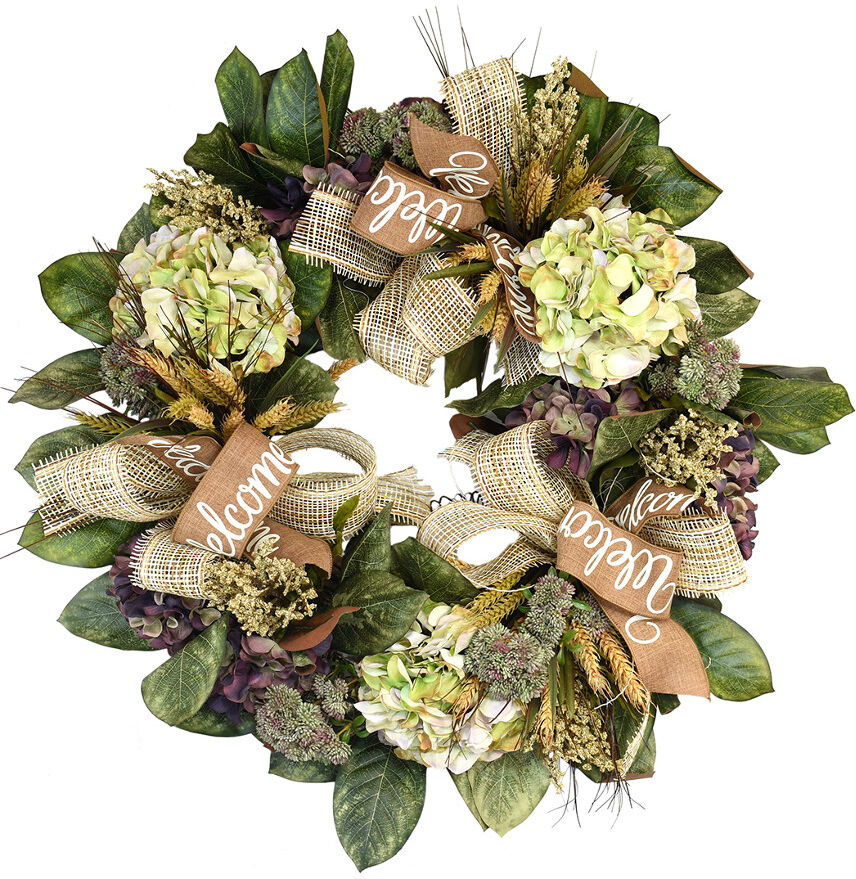 Creative Labs Displays 29in Green Mixed Floral Magnolia Wreath NoColor NoSize