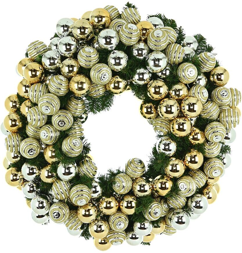 Creative Labs Displays Evergreen Holiday Wreath Gold NoSize