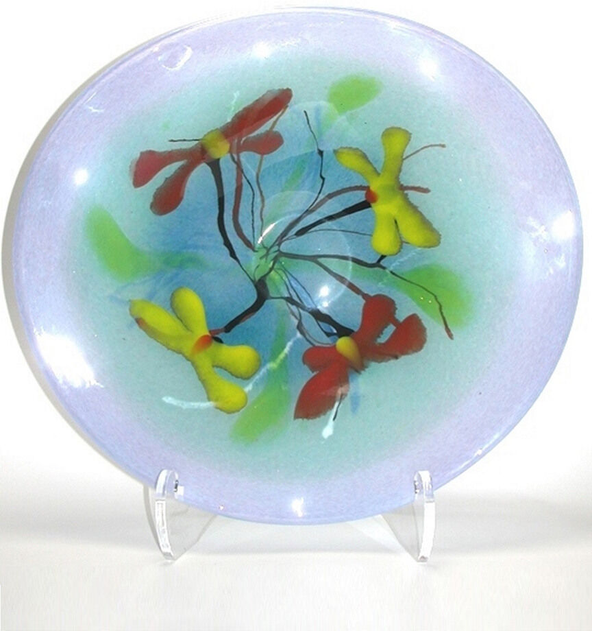 Murano Art Collection Mila Brown European Art Glass Napoli Centerpiece Plate NoColor NoSize