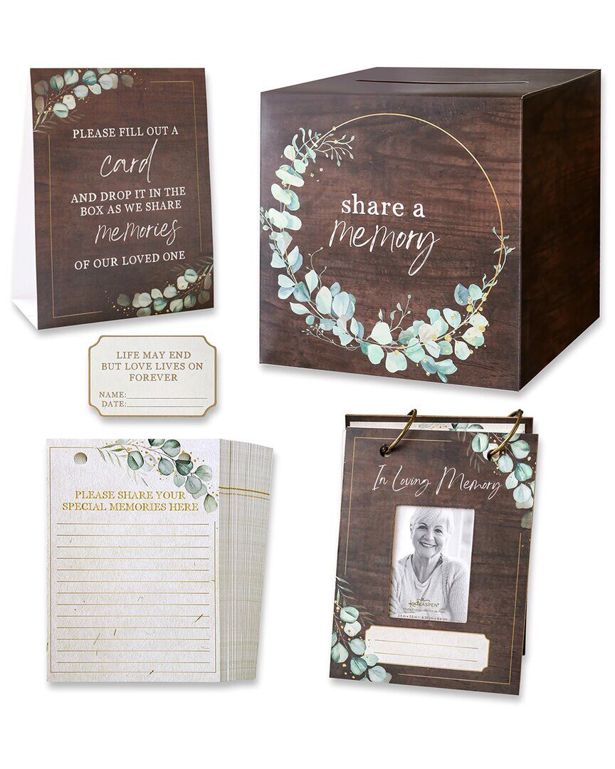 Kate Aspen Funeral Memory Book with Box Brown NoSize