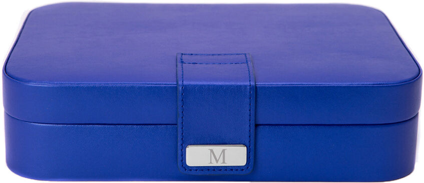 Bey-Berk Blue Leatherette 24 Section Jewel Case NoColor j