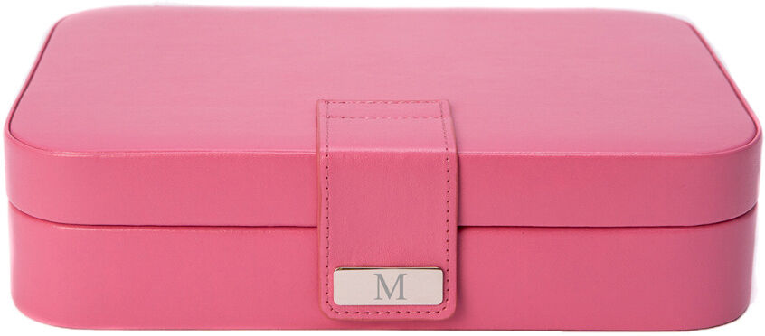 Bey-Berk Pink Leatherette 24 Section Jewel Case NoColor j