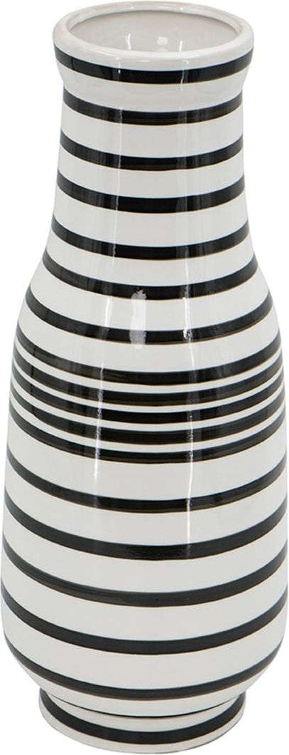 A&B Home Striped Hand Painted Vase Black NoSize