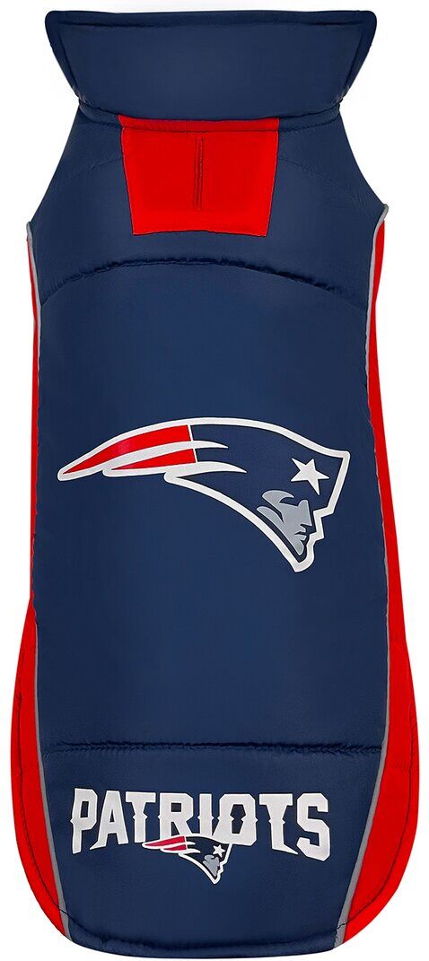 Pets First NFL Patriots Puffer Vest Multi Small