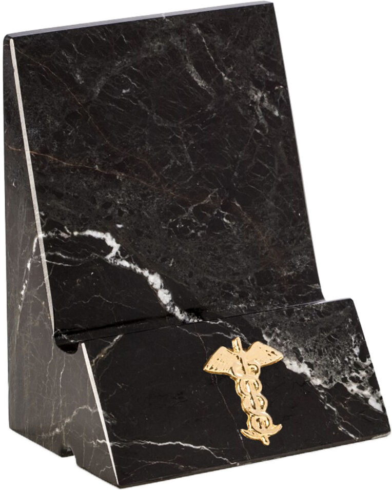 Bey-Berk Black Zebra Marble Desktop Phone/Tablet Cradle NoColor NoSize