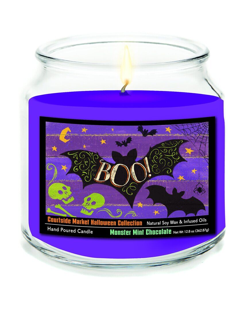 Courtside Market Halloween Collection Boo Bat Monster Mint Chocolate Soy Wax Candle Multi NoSize