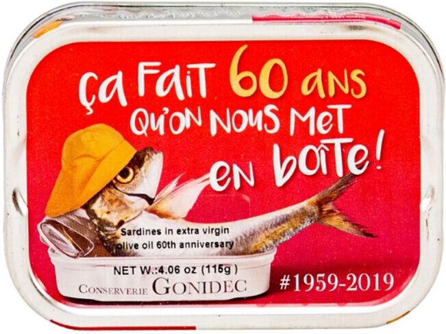 Gonidec Sardines Vintage Tin 60 Year Pack of 6 NoColor NoSize