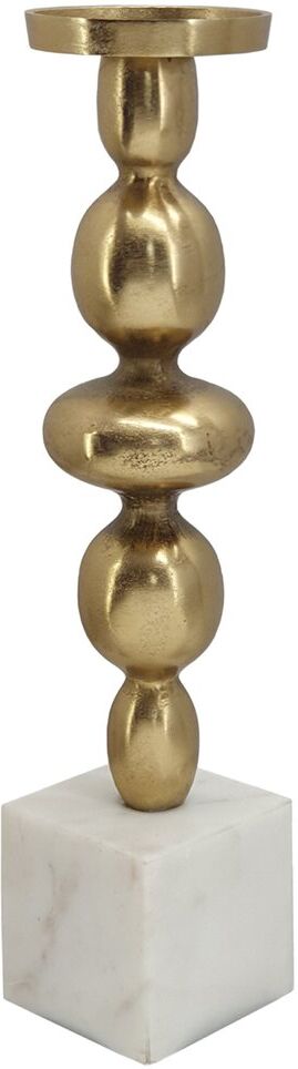 A&B Home Chessy 19.5in Candle Holder with Marble Base Gold NoSize