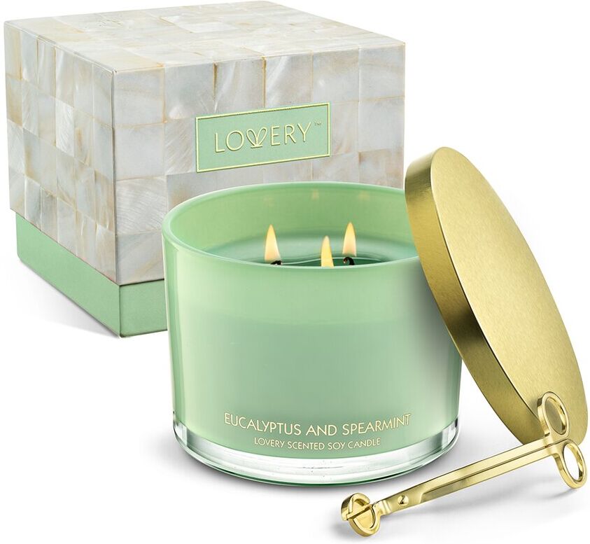 Lovery Eucalyptus & Spearmint Home Candle Gift Set & Wax Trimmer Multicolor NoSize