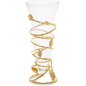 Alice Pazkus Clear Glass Vase With Removable Gold Leaf Base Gold NoSize
