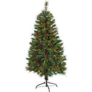 Nearly Natural 5Ft. Mixed Pine Artificial Christmas Tree Green NoSize