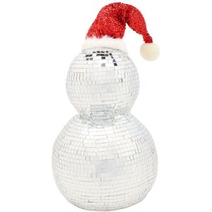 National Tree Company 12in Disco Snowman With Santa Hat Red NoSize