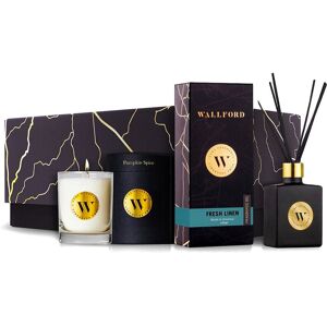 Wallford Home Fragrance Wallford 2pc Candle With Pumpkin Spice & Fresh Linen Reed Diffuser Set NoColor NoSize