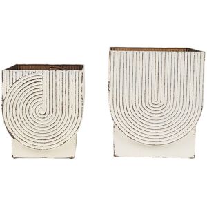 Mercana Set of 2 Medina Metal Planters NoColor NoSize