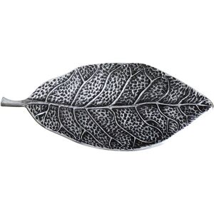 Nearly Natural 16in Antique Leaf Decorative Accent Tray Gray NoSize