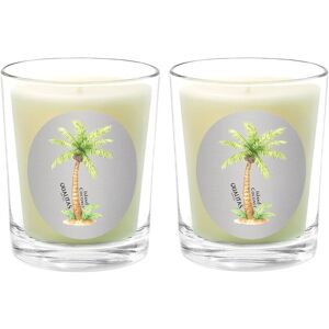 Qualitas Candles Island Cocount Two Scented Beeswax Candle Set White NoSize