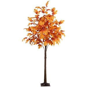 Nearly Natural 7Ft. Pre-Lit Autumn Maple Artificial Fall Tree Orange NoSize