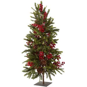 Nearly Natural 36In. Pine & Berry Christmas Tree Green NoSize