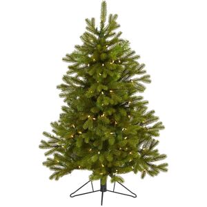 Nearly Natural 4Ft. Cambridge Spruce Flat Back Artificial Christmas Tree Green NoSize