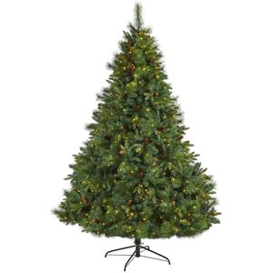 Nearly Natural 7Ft. West Virginia Full Bodied Mixed Pine Artificial Christmas Tree Green NoSize