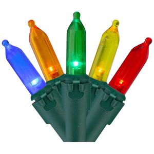 Northlight 200 Multi-Color LED Mini Christmas Lights 49ft Green Wire Multi NoSize