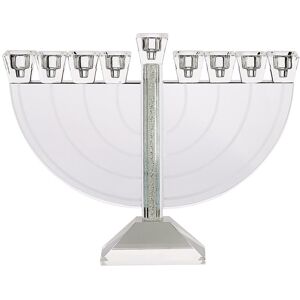 BT Shalom Ornate Crystal Menorah With Decorative Gemstones Clear NoSize