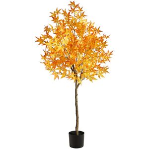 Nearly Natural Autumn Maple Artificial Tree 5ft. Yellow Yellow NoSize