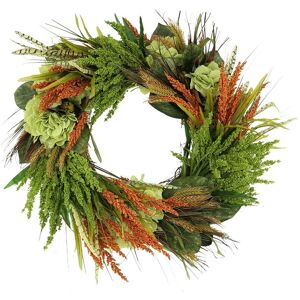 Creative Labs Displays 26in Traditional Fall Wreath with Heather & Hydrangeas Green NoSize