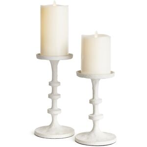 Napa Home & Garden Set of 2 Abacus Petite Candle Stands White NoSize