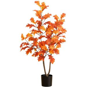 Nearly Natural 3Ft. Autumn Oak Artificial Fall Tree Orange NoSize