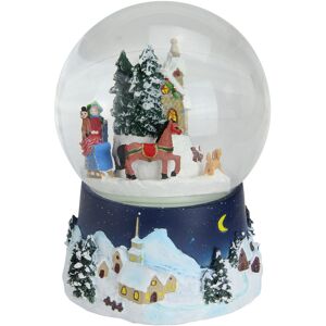 Northlight 6.5in Musical & Animated Christmas Villiage Winter Scene Rotating Water Globe Dome NoColor NoSize