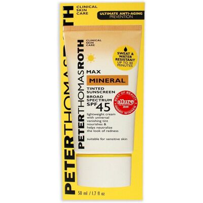 Peter Thomas Roth 1.7oz Max Mineral Tinted Sunscreen SPF 45 NoColor NoSize Peter Thomas Roth 1.7oz Max Mineral Tinted Sunscreen SPF 45 NoColor NoSize