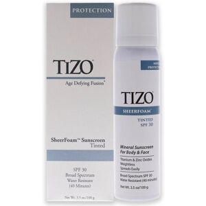 Tizo Unisex 3.5oz SheerFoam Body And Face Tinted SPF 30 Sunscreen NoColor NoSize