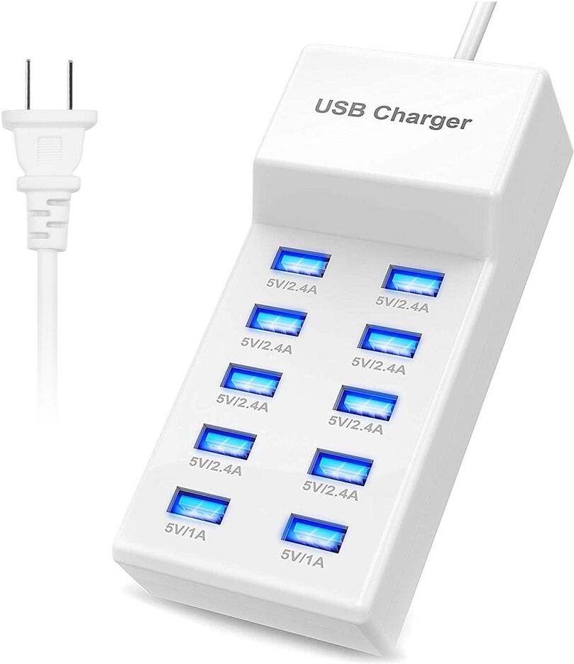 Fresh Fab Finds 10-Port USB Charging Hub White NoSize