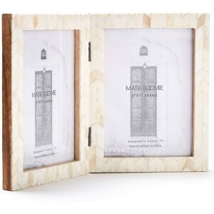 Matr Boomie Artemis 5x7 Double Picture Frame Cream ns