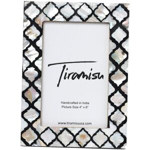 Tiramisu Mother of Pearl Picture Frame - Geometric Pattern Ivory Medium