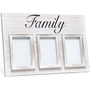 Lalia Home 3 Photo Collage Frame 4x6 Picture Frame White NoSize