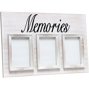 Lalia Home 3 Photo Collage Frame 4x6 Picture Frame White NoSize
