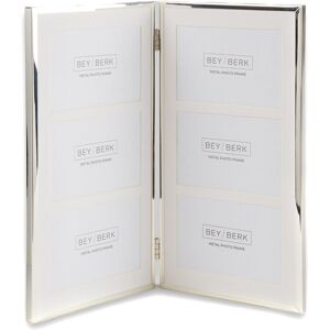 Bey-Berk Silver-Plated Collage Picture Frame for Six 4x6 Photos Silver ns