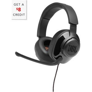 JBL Quantum 300 Hybrid Wired Over-Ear Gaming Headset with Flip-Up Mic with $8 Credit Black NoSize
