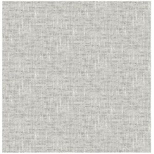 NuWallpaper Grey Poplin Texture Peel & Stick Wallpaper Grey NoSize