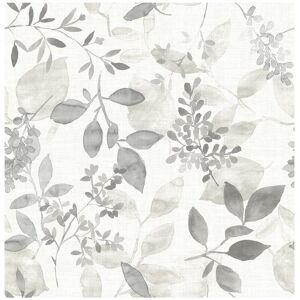 NuWallpaper Grey Breezy Peel & Stick Wallpaper Grey NoSize