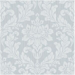 Brewster Advantage Galois Light Blue Damask Wallpaper Multi NoSize