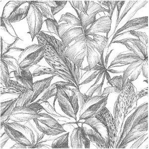 NuWallpaper Black Canopy Peel & Stick Wallpaper Black NoSize