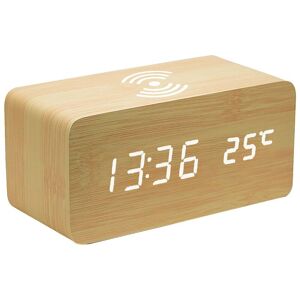 ZTECH Wireless Charging Alarm Clock Natural NoSize