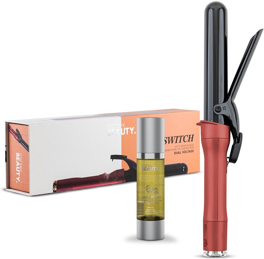 Cortex Beauty Cortex Switch Curling Iron & Argan Oil Hair Serum Bundle NoColor NoSize