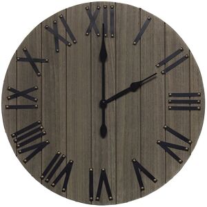 Lalia Home Handsome 21" Rustic Farmhouse Wood Wall Clock Gray NoSize
